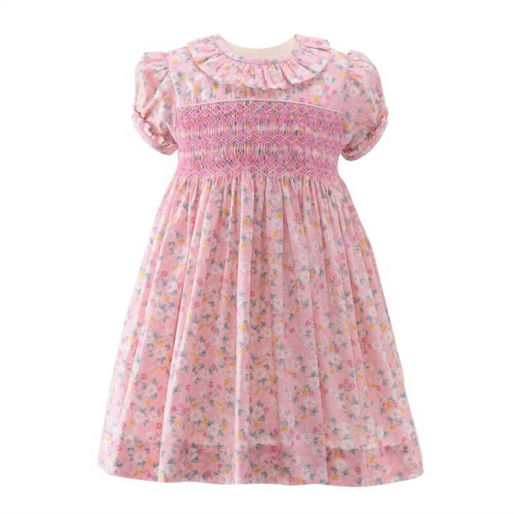 NEW RACHEL RILEY kid's flowerette smocked dress & bloomers in pink floral